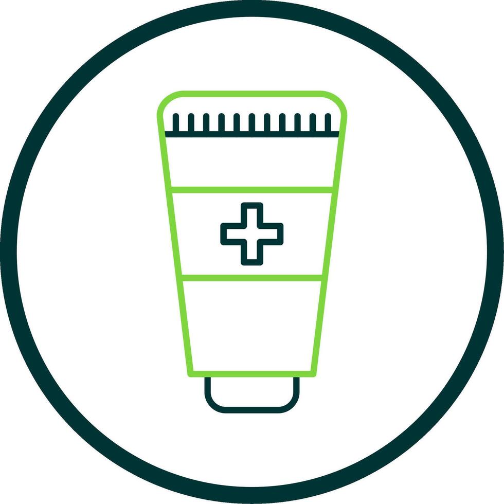 Hand Sanitizer Line Circle Icon vector