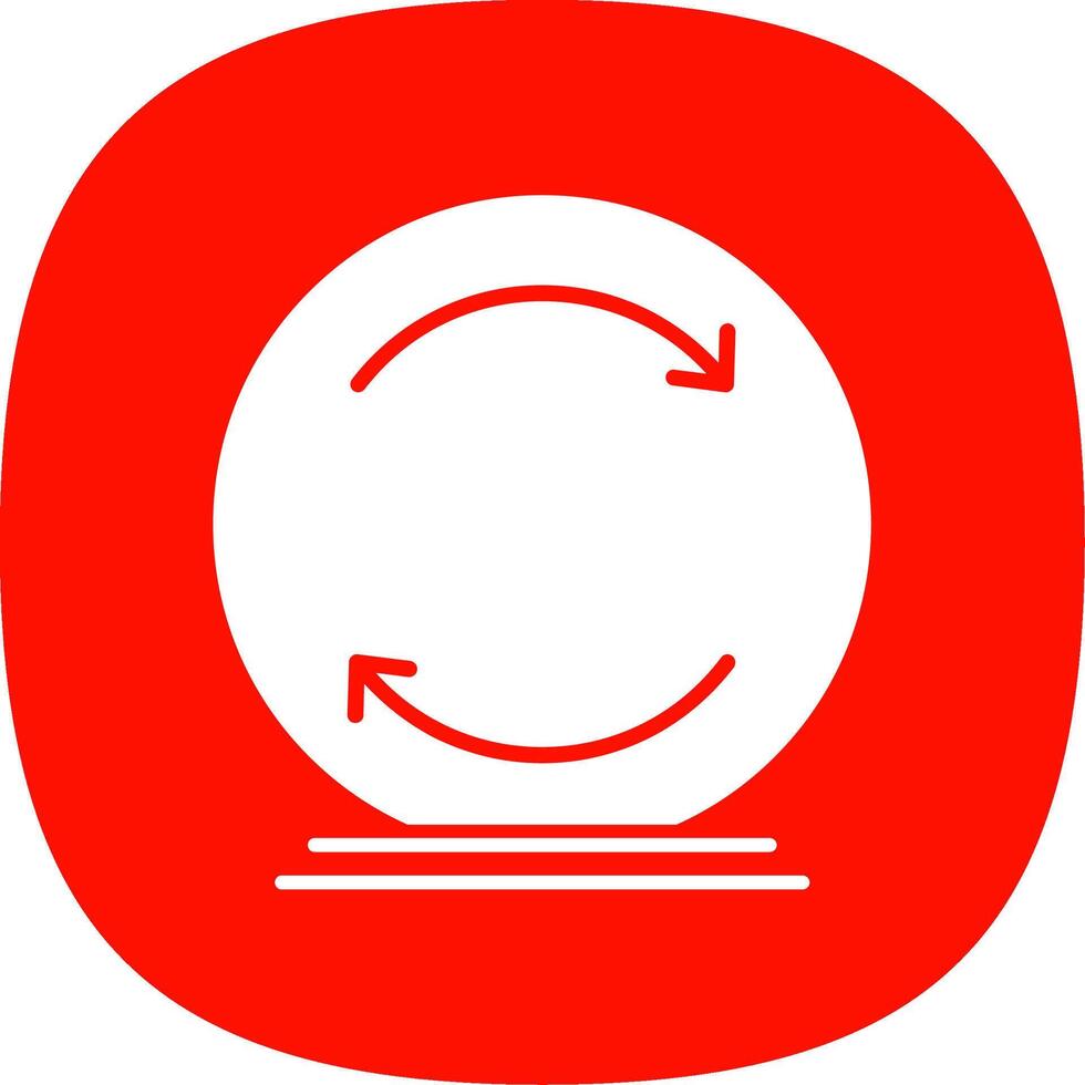 Reload Glyph Curve Icon vector