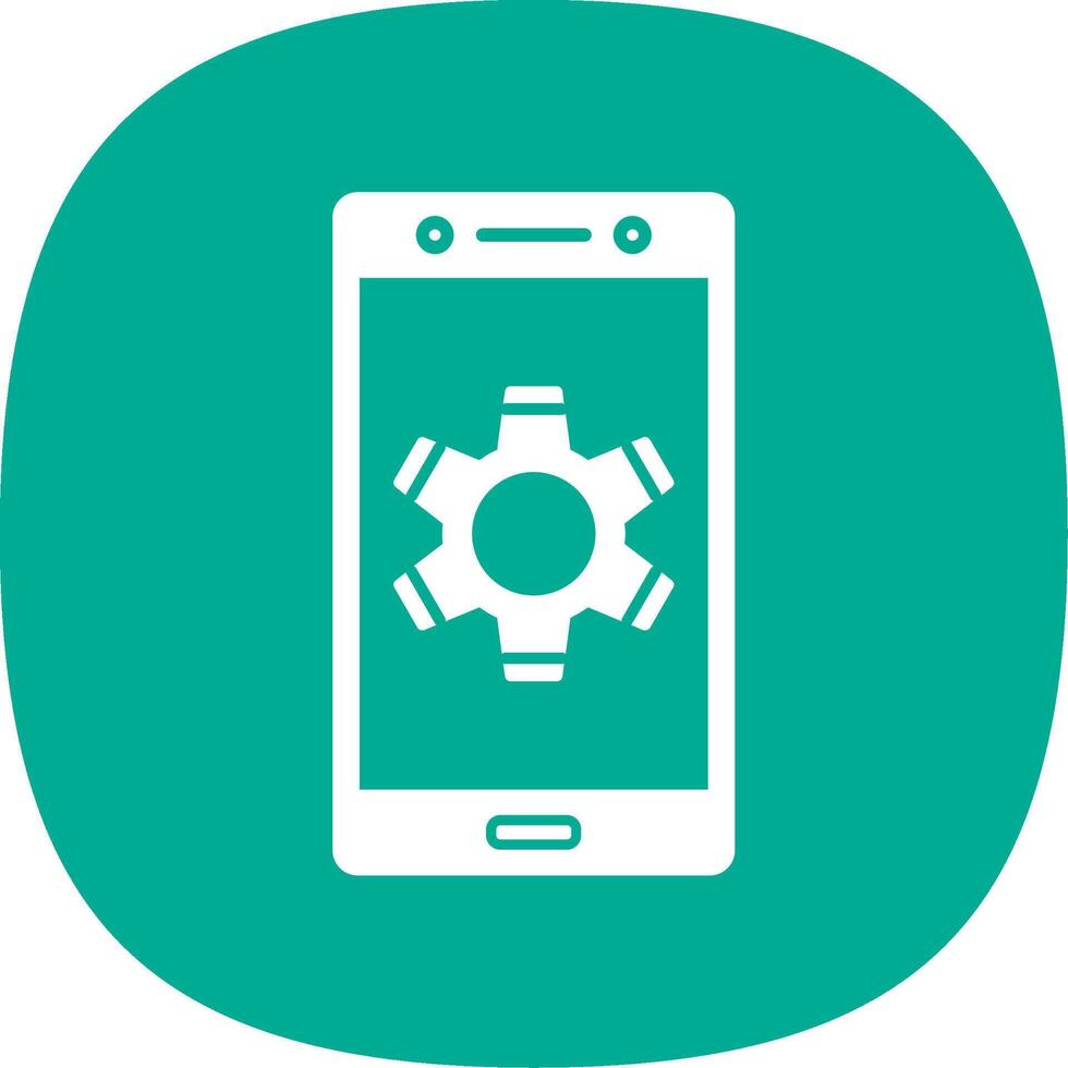 Setting Glyph Curve Icon vector
