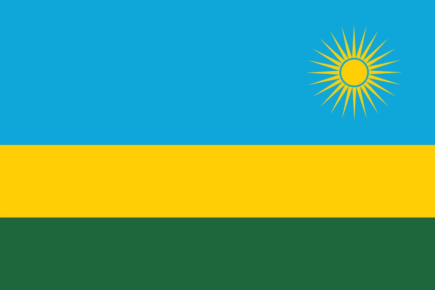 Rwanda flag illustration. Rwanda national flag. vector