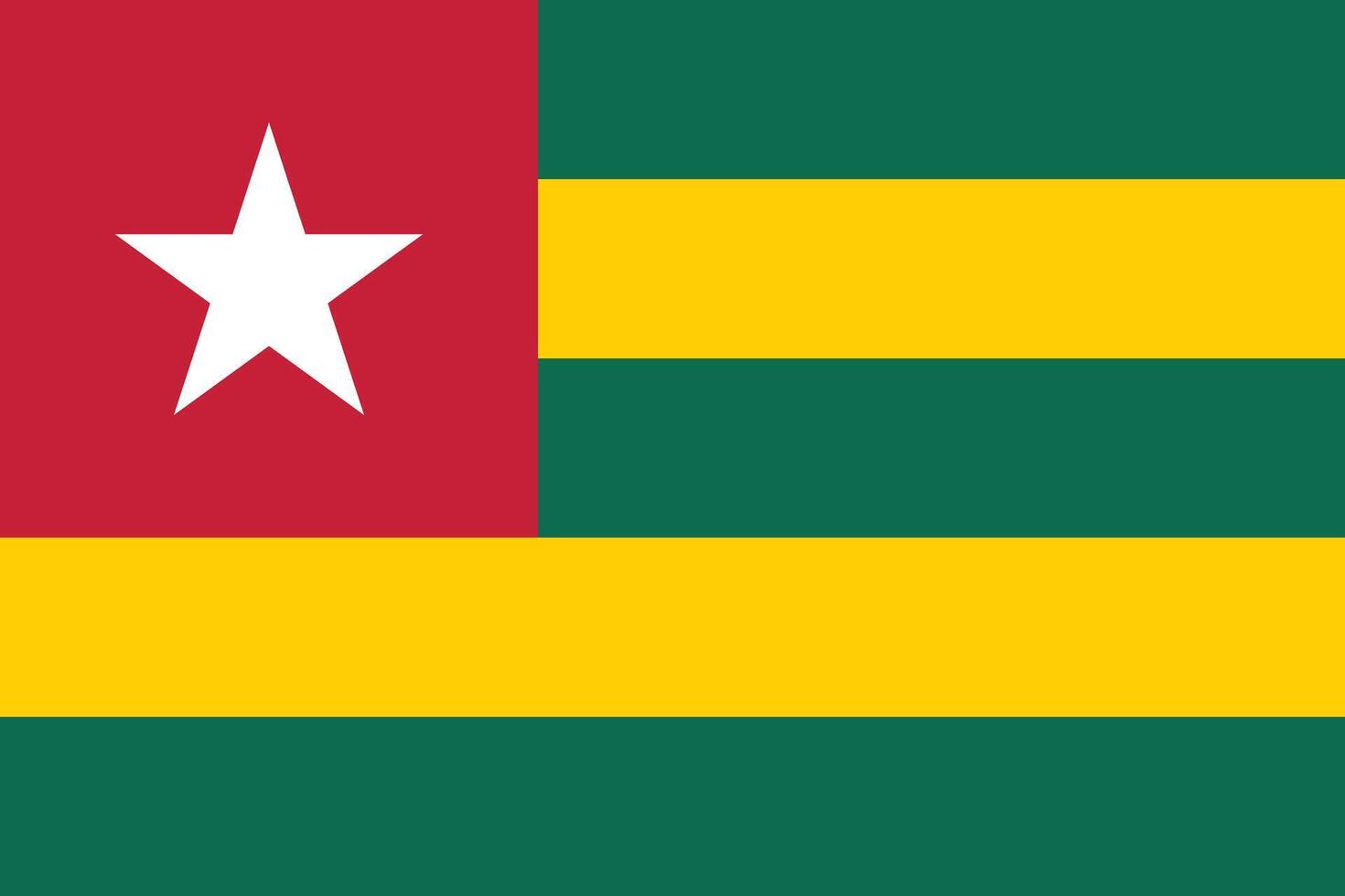 Togo flag illustration. Togo national flag. vector