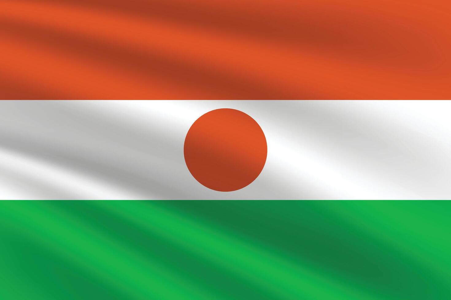 Niger flag illustration. Niger national flag. Waving Niger flag. vector