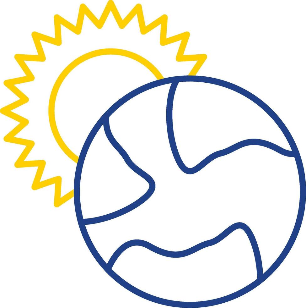 Eclipse Line Two Color Icon vector