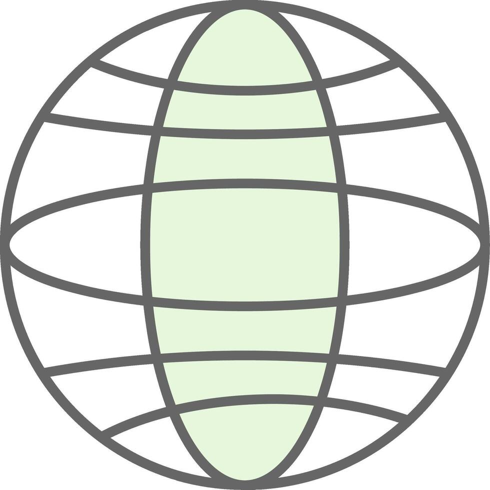 Globe Fillay Icon vector