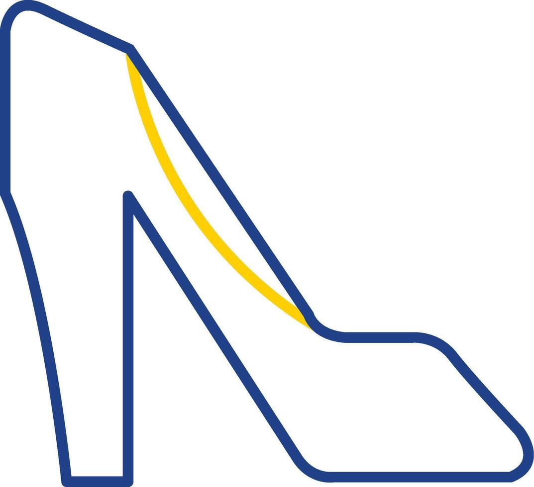 High Heels Line Two Color Icon vector