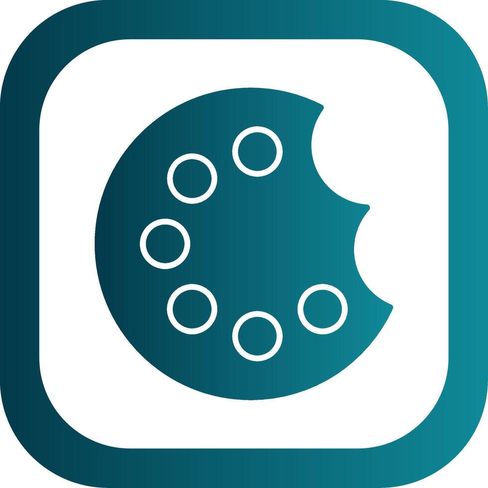 Painting Palette Glyph Gradient Round Corner Icon vector