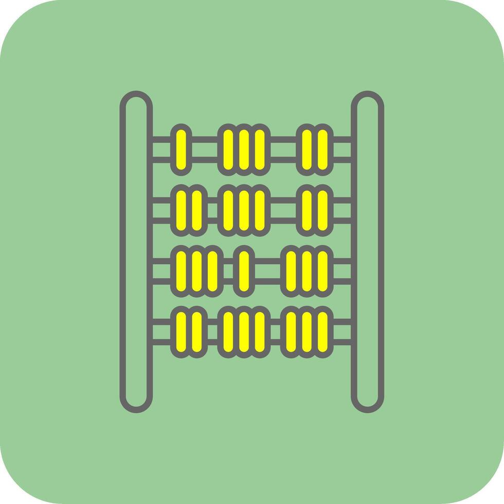 Abacus Filled Yellow Icon vector