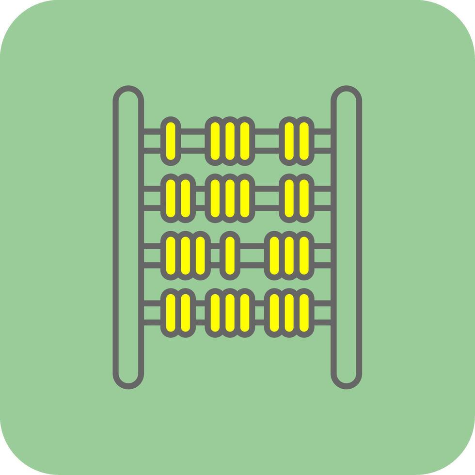 Abacus Filled Yellow Icon vector