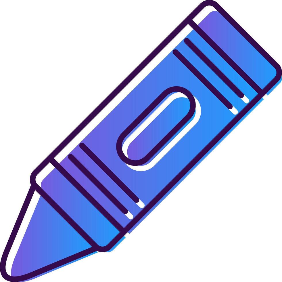 Crayon Gradient Filled Icon vector