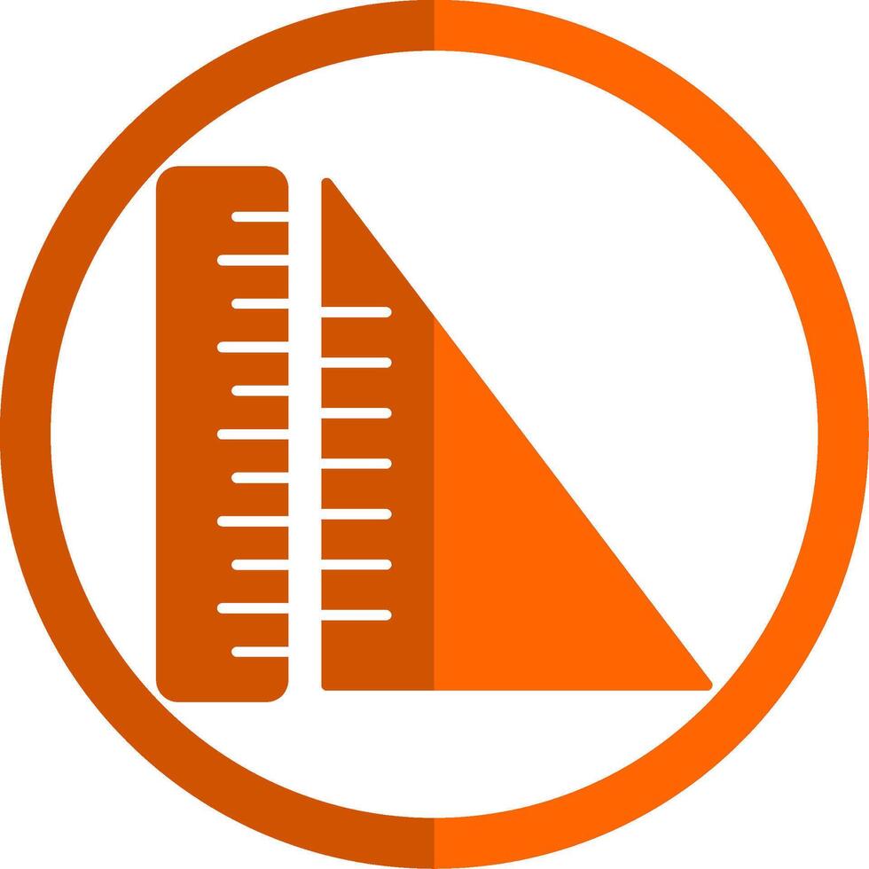 Geometry Glyph Orange Circle Icon vector