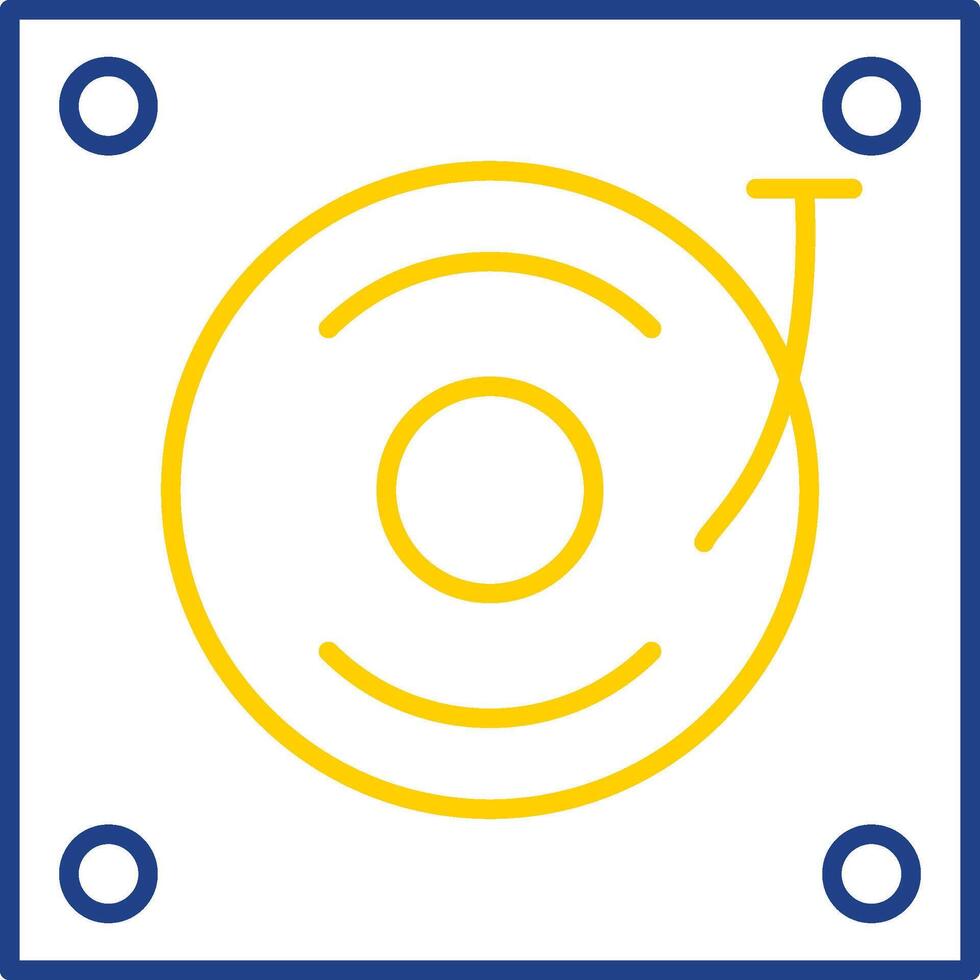 Turntable Line Two Color Icon vector