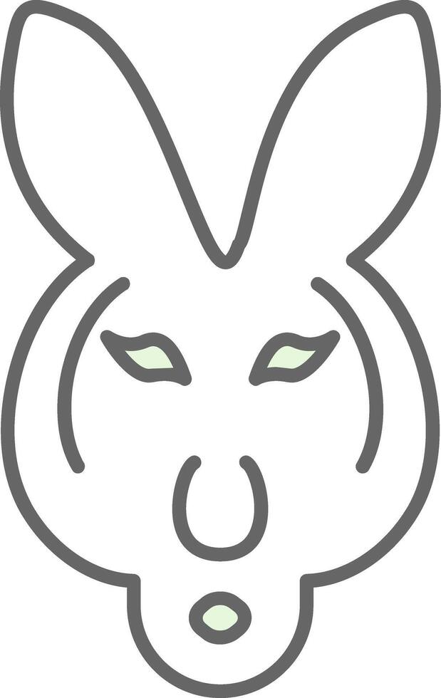 Kangaroo Fillay Icon vector