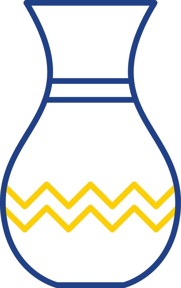 Vase Line Two Color Icon vector
