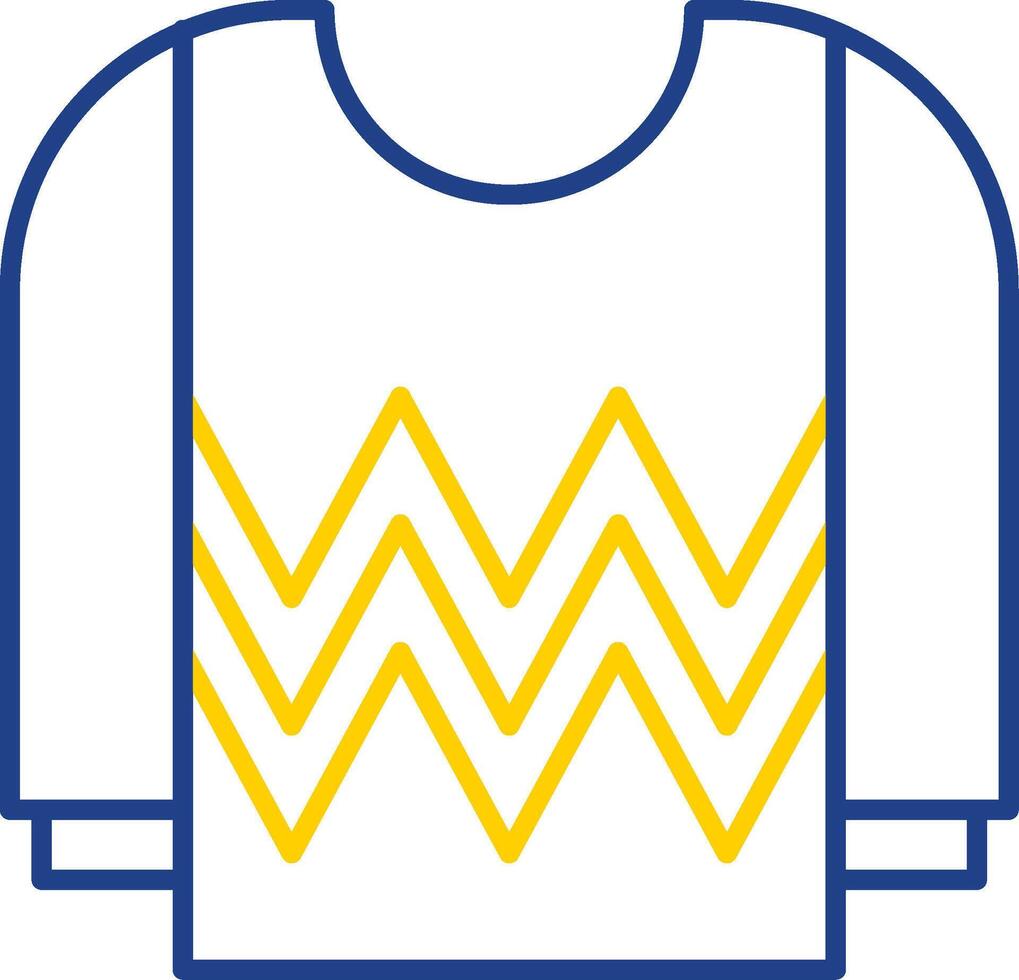 jersey línea icono de dos colores vector