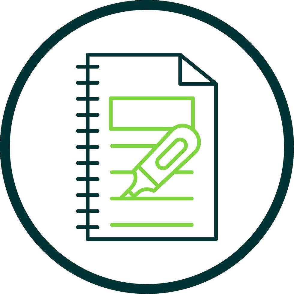 Highlighter Line Circle Icon vector