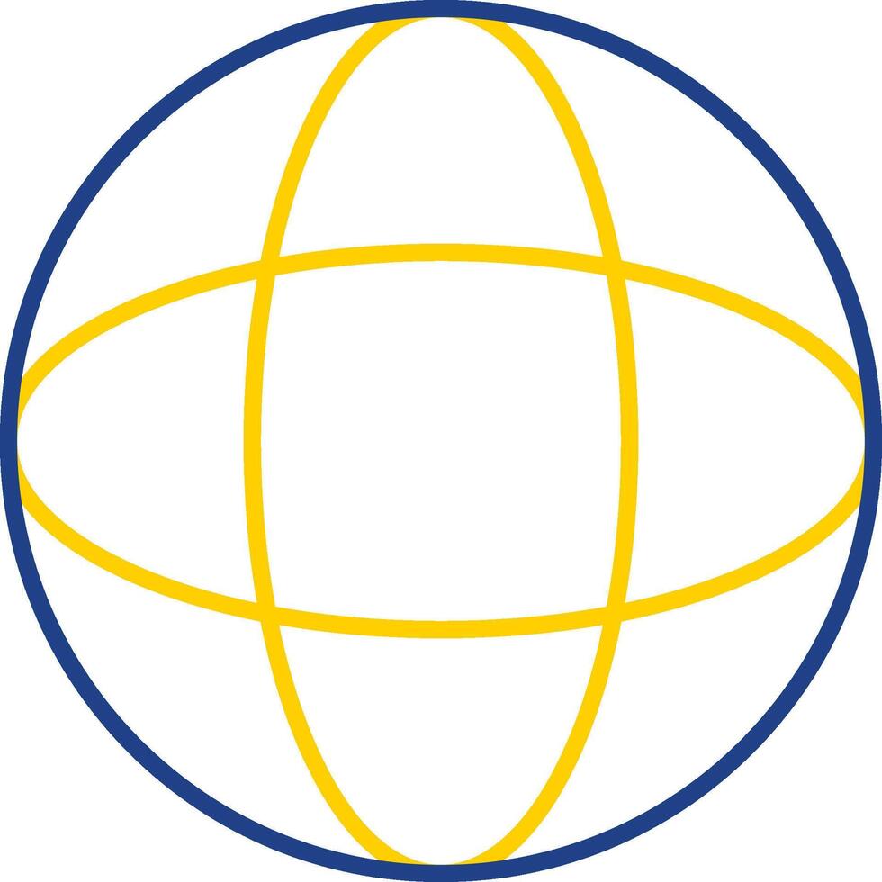 Globe Line Two Color Icon vector
