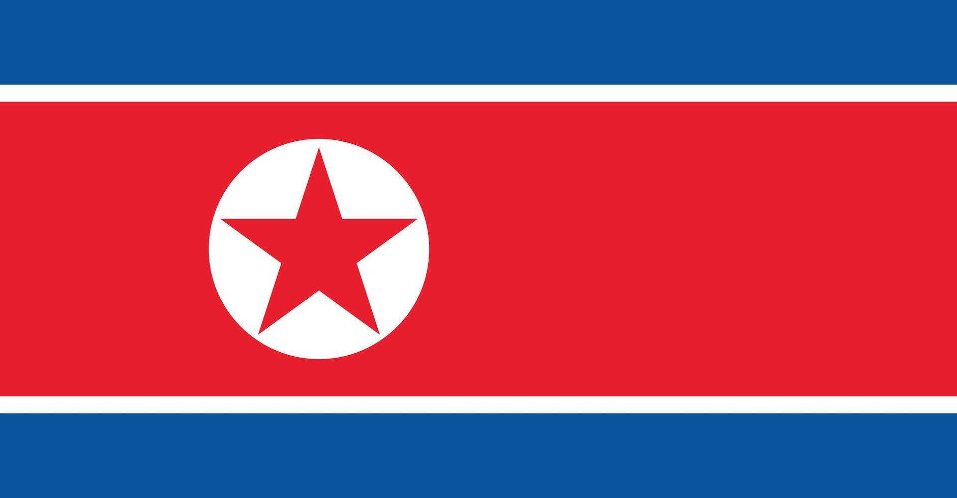 North Korea flag illustration. North Korea national flag. vector