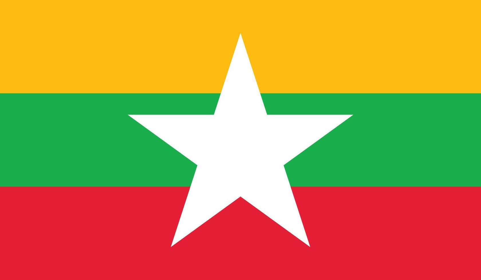 Myanmar flag illustration. Myanmar national flag. vector