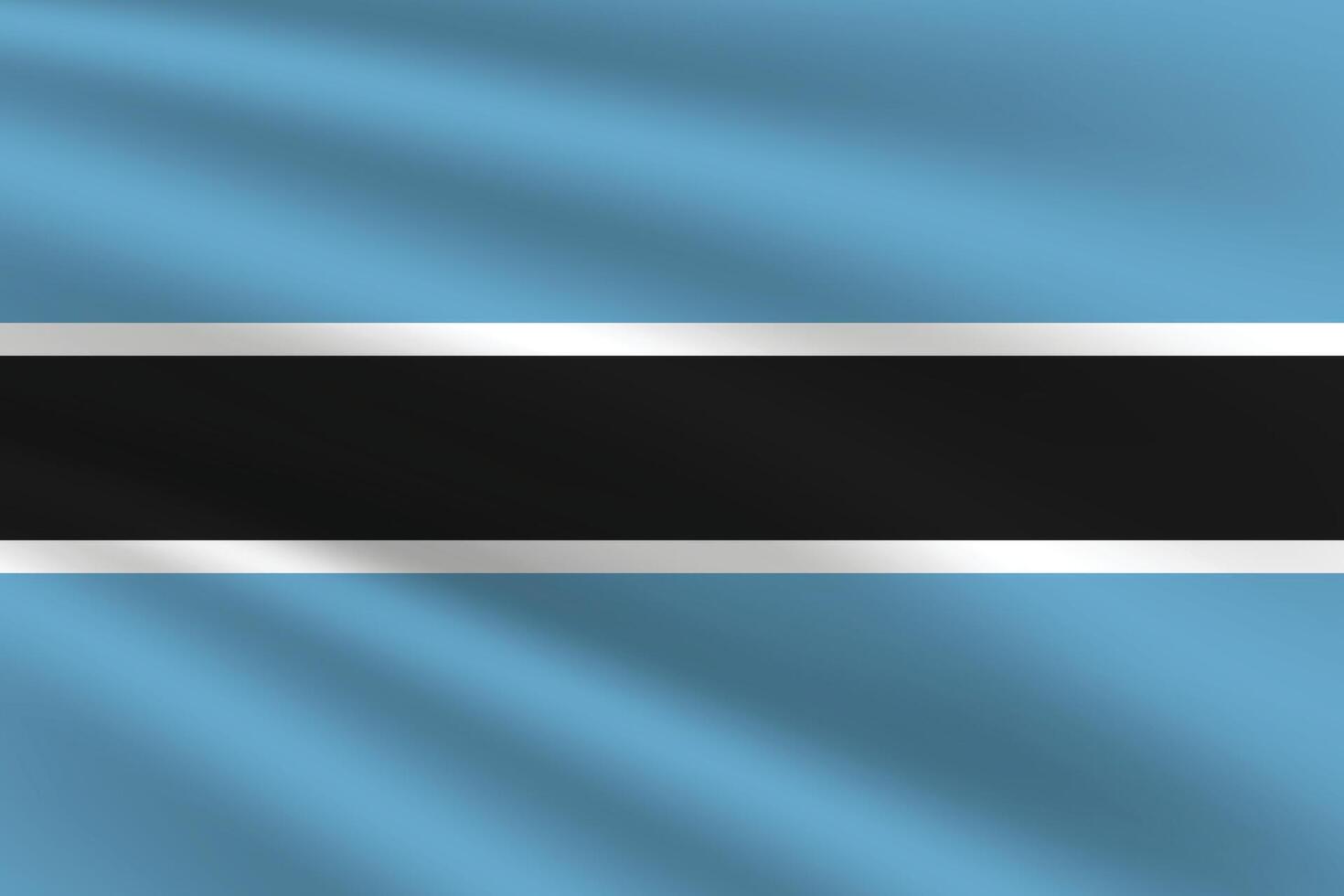 Botswana flag illustration. Botswana national flag. Botswana Waving flag. vector