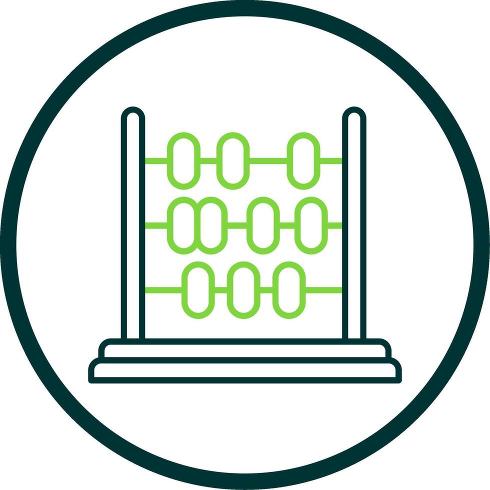 Abacus Line Circle Icon vector