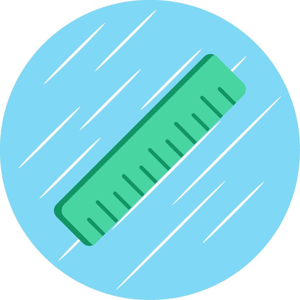 Ruler Flat Blue Circle Icon vector