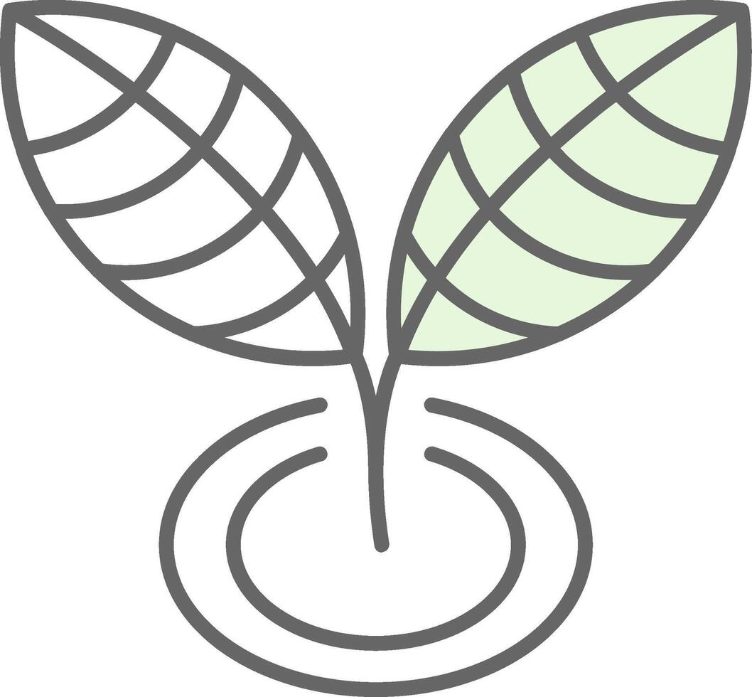 planta relleno icono vector