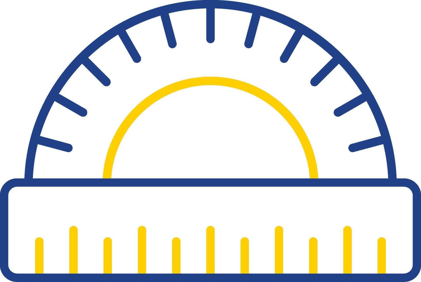 Protractor Line Two Color Icon vector