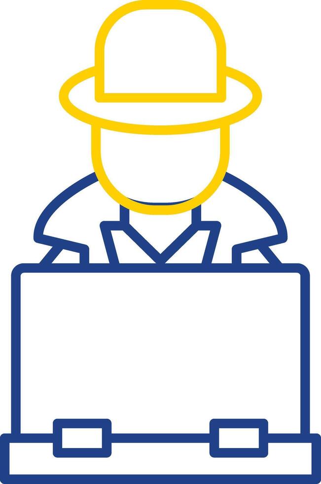 Hacker Line Two Color Icon vector
