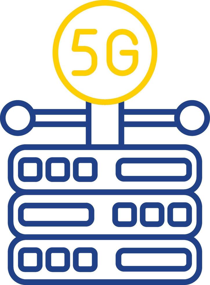 Server Line Two Color Icon vector