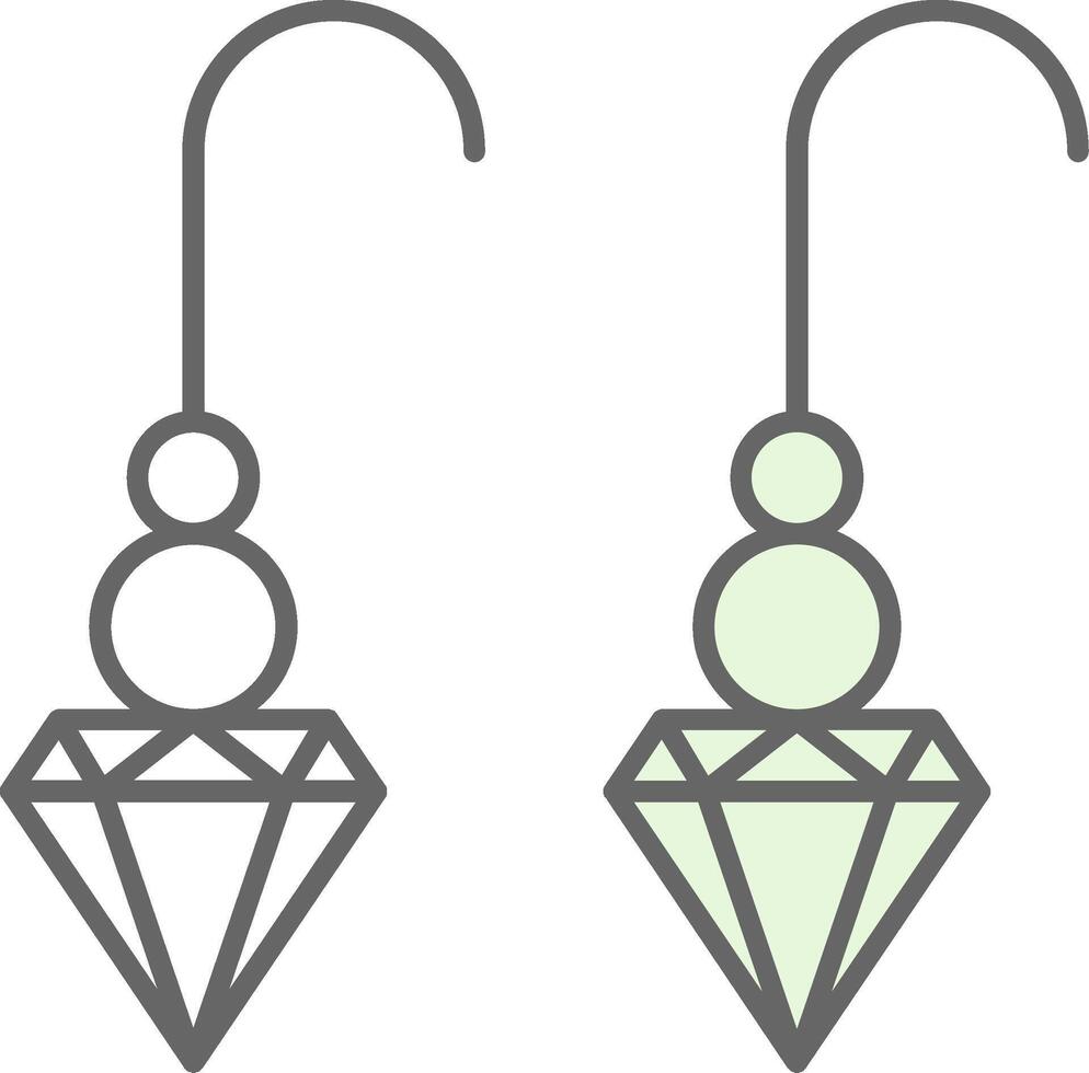 Round Earrings Fillay Icon vector