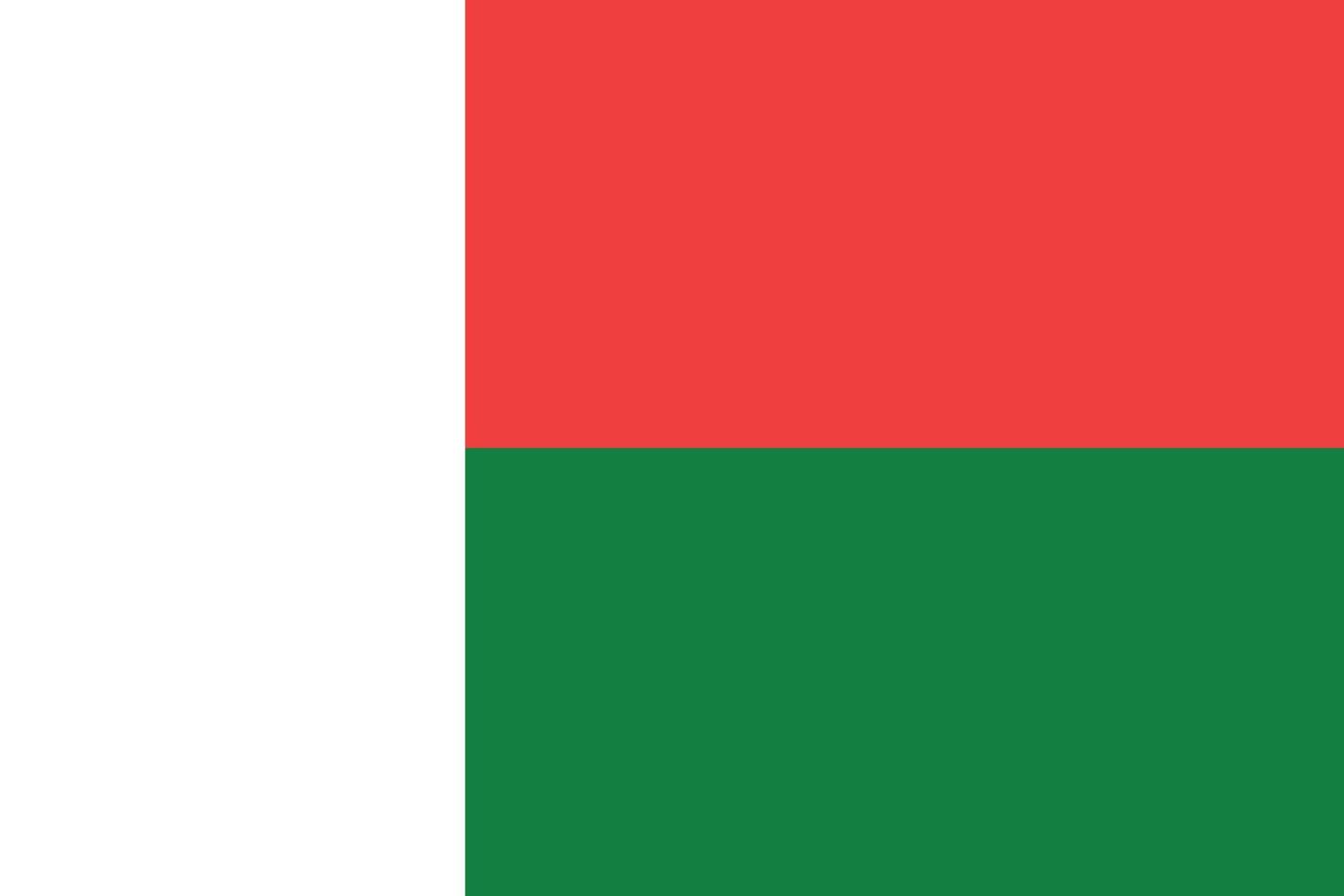 Madagascar national flag illustration. Madagascar flag. vector