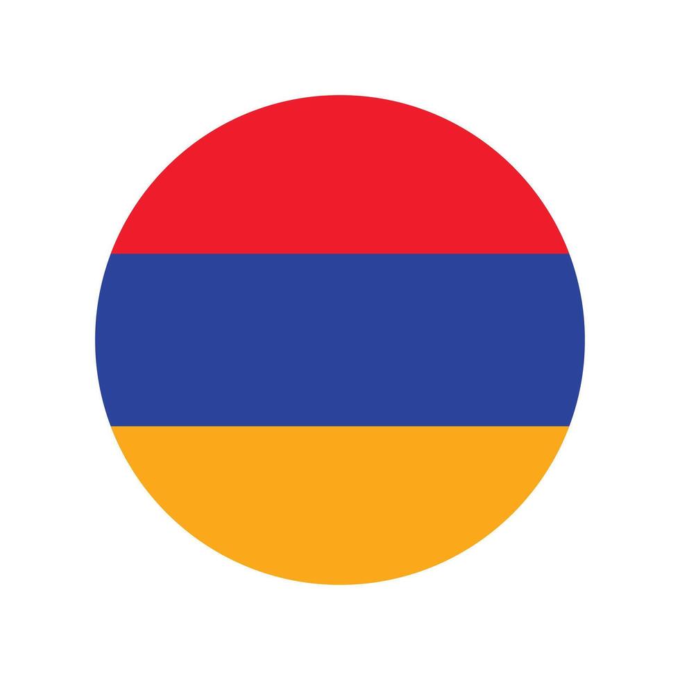 Armenia national flag illustration. Armenia Round flag. vector