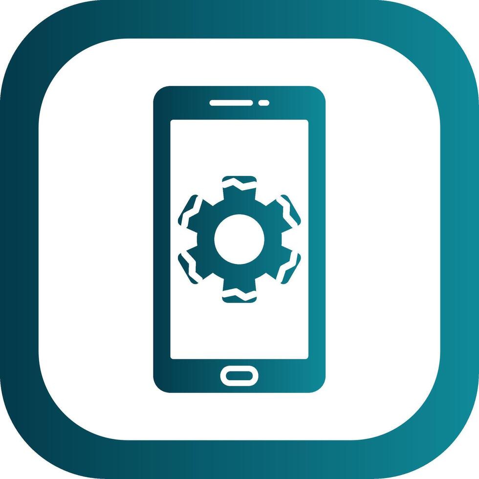 Setting Glyph Gradient Round Corner Icon vector