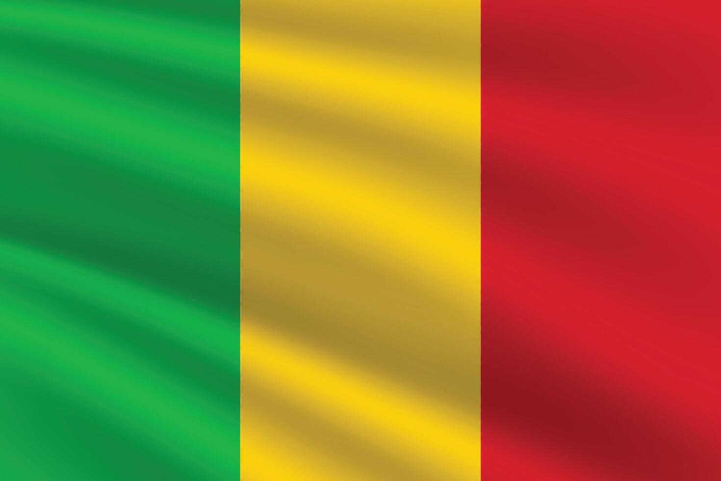 Mali flag illustration. Mali national flag. Waving Mali flag. vector