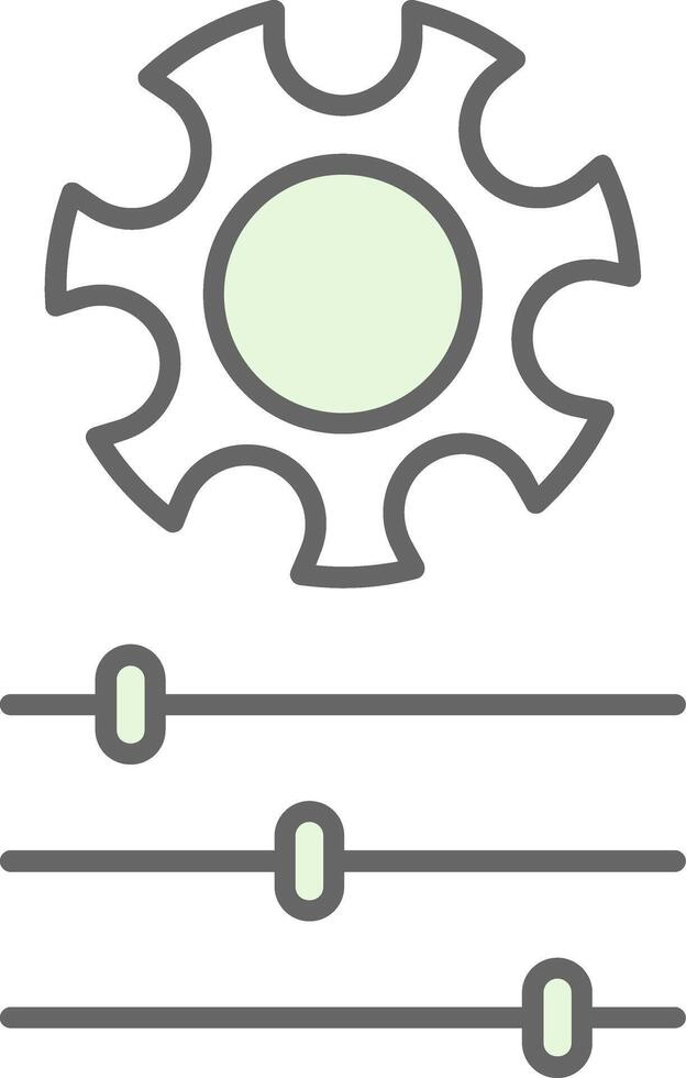 Gear Fillay Icon vector