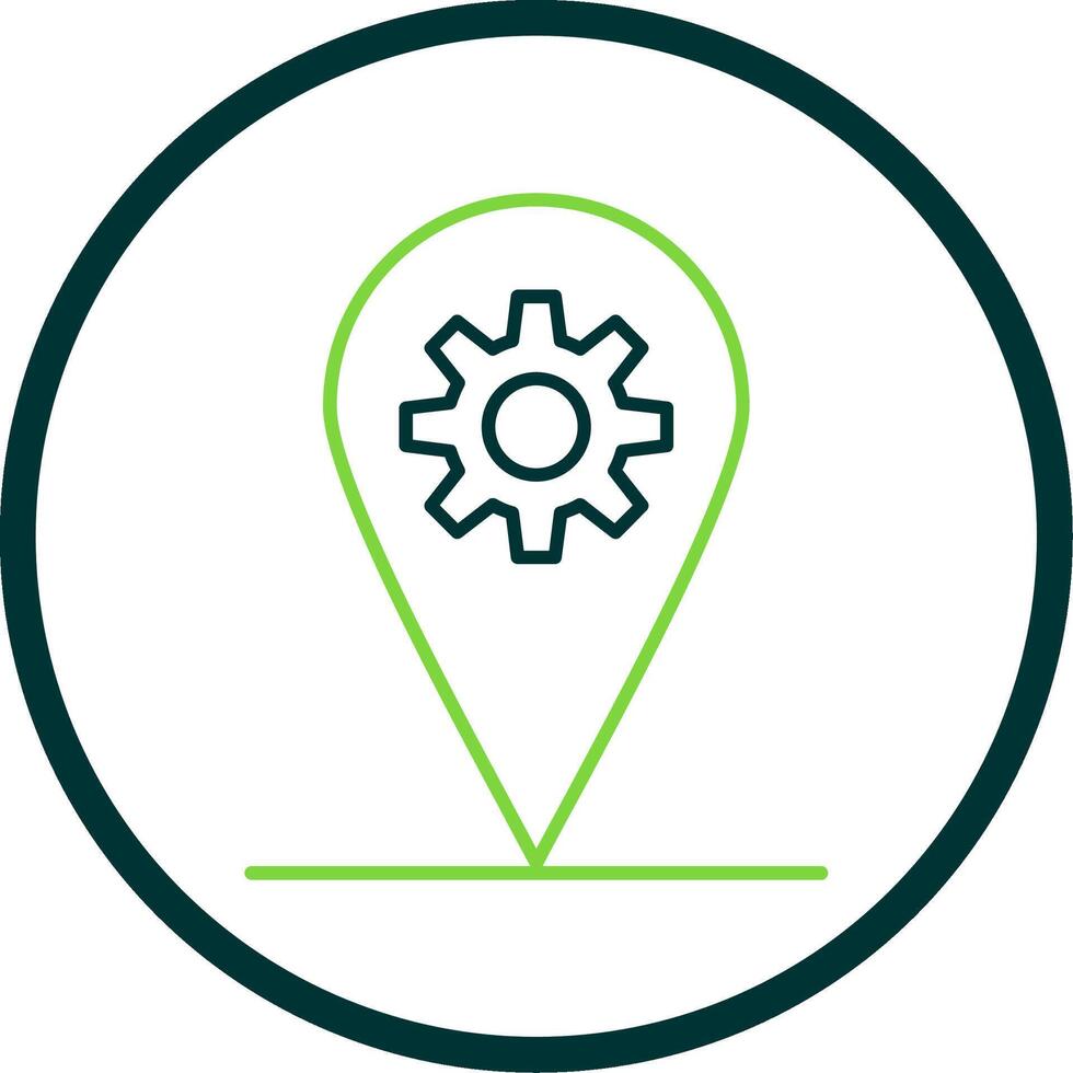 Localization Line Circle Icon vector