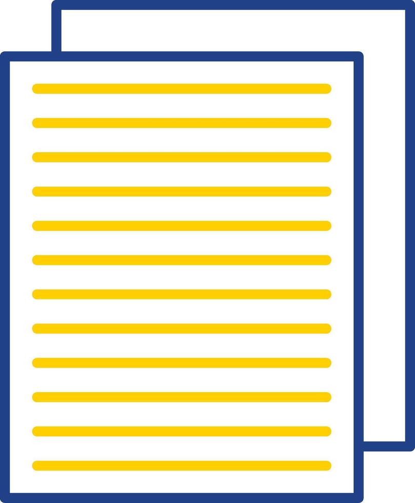 Papers Line Two Color Icon vector