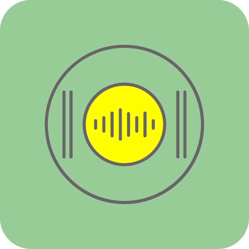 Recording Filled Yellow Icon vector