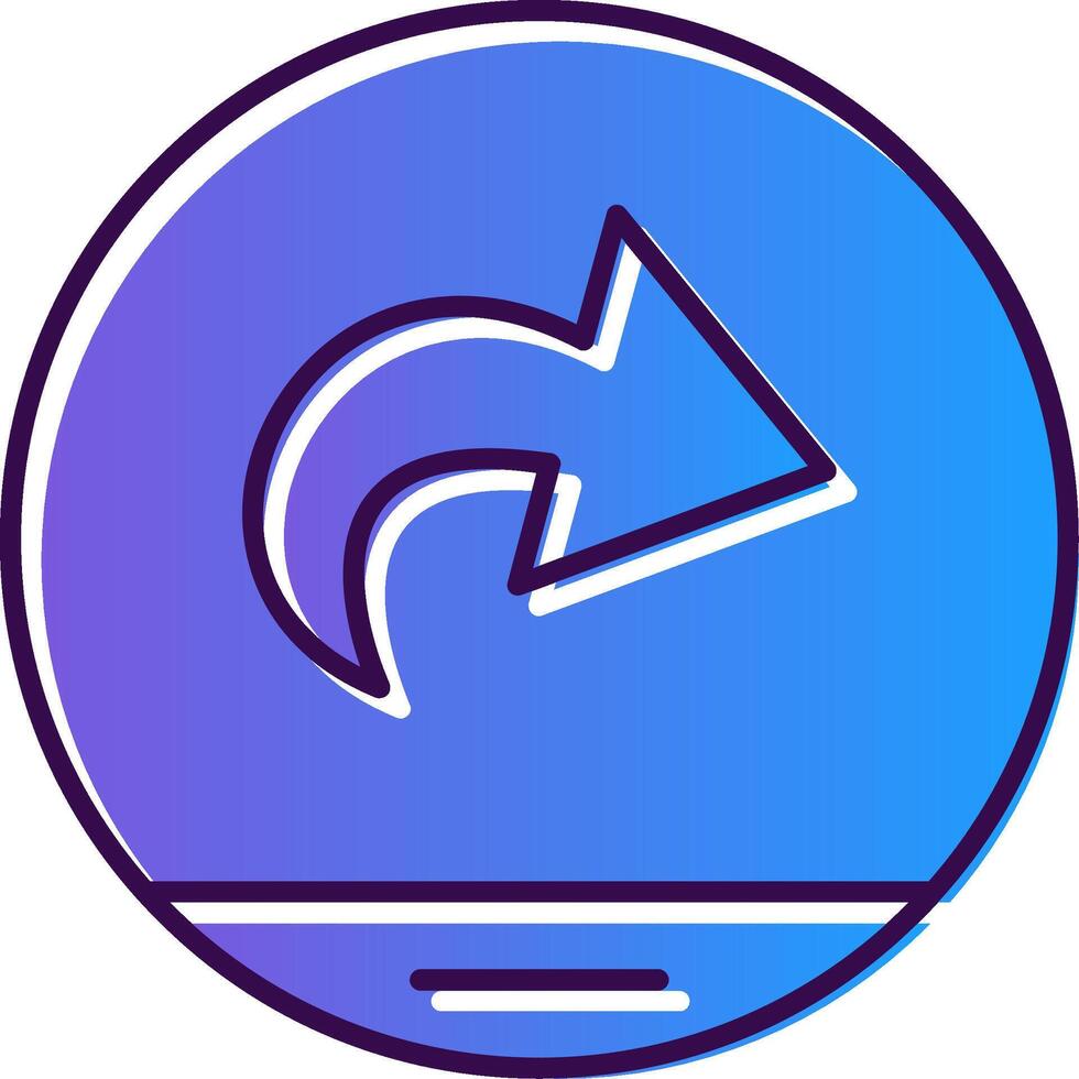 Next Gradient Filled Icon vector