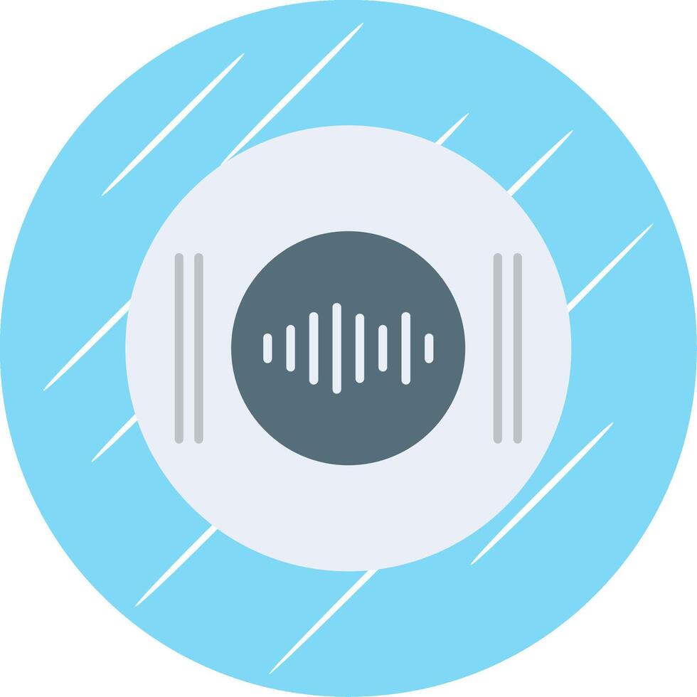 Recording Flat Blue Circle Icon vector