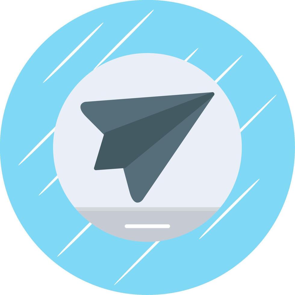 Paper Plane Flat Blue Circle Icon vector