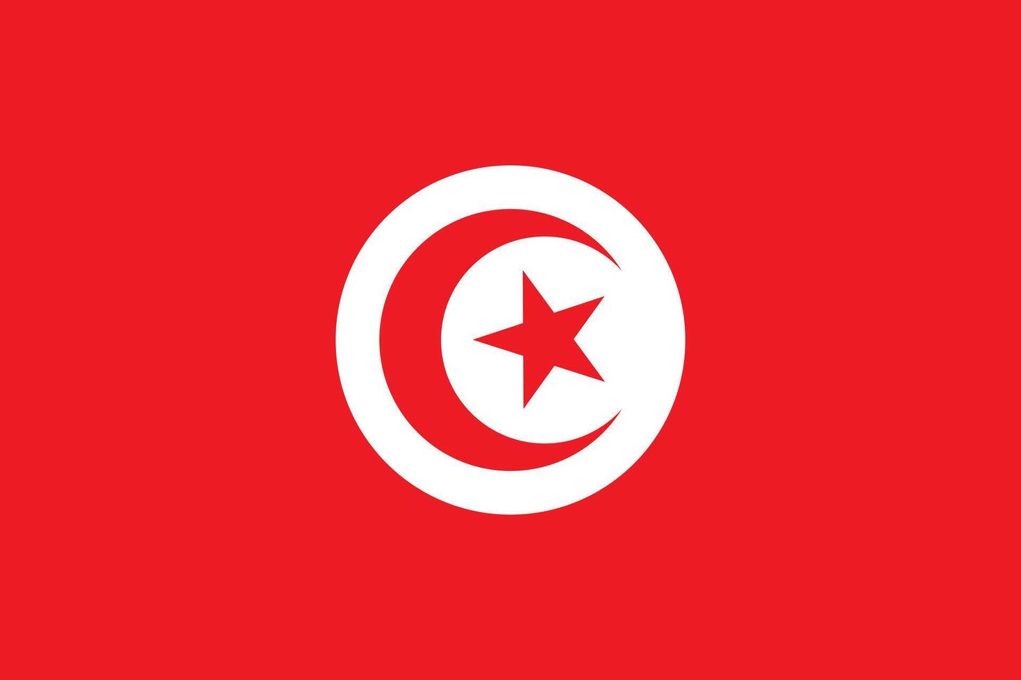 Tunisia flag illustration. Tunisia national flag. vector