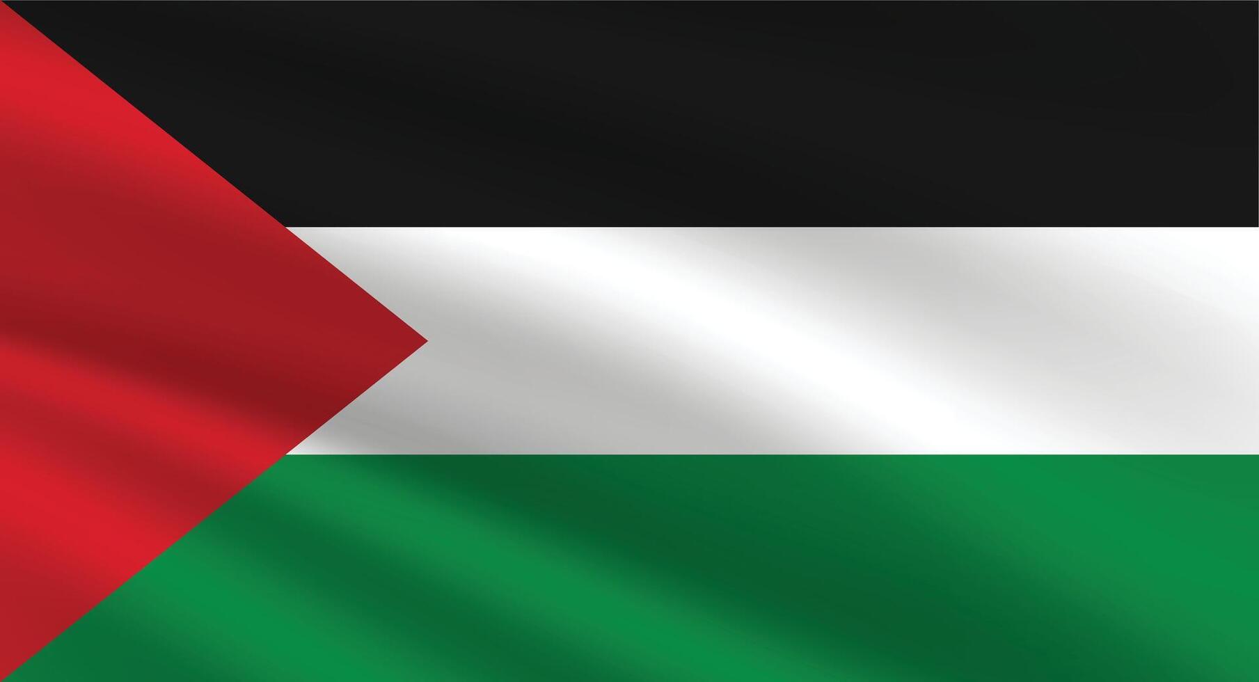 Palestina bandera ilustración. Palestina nacional bandera. ondulación Palestina bandera. vector