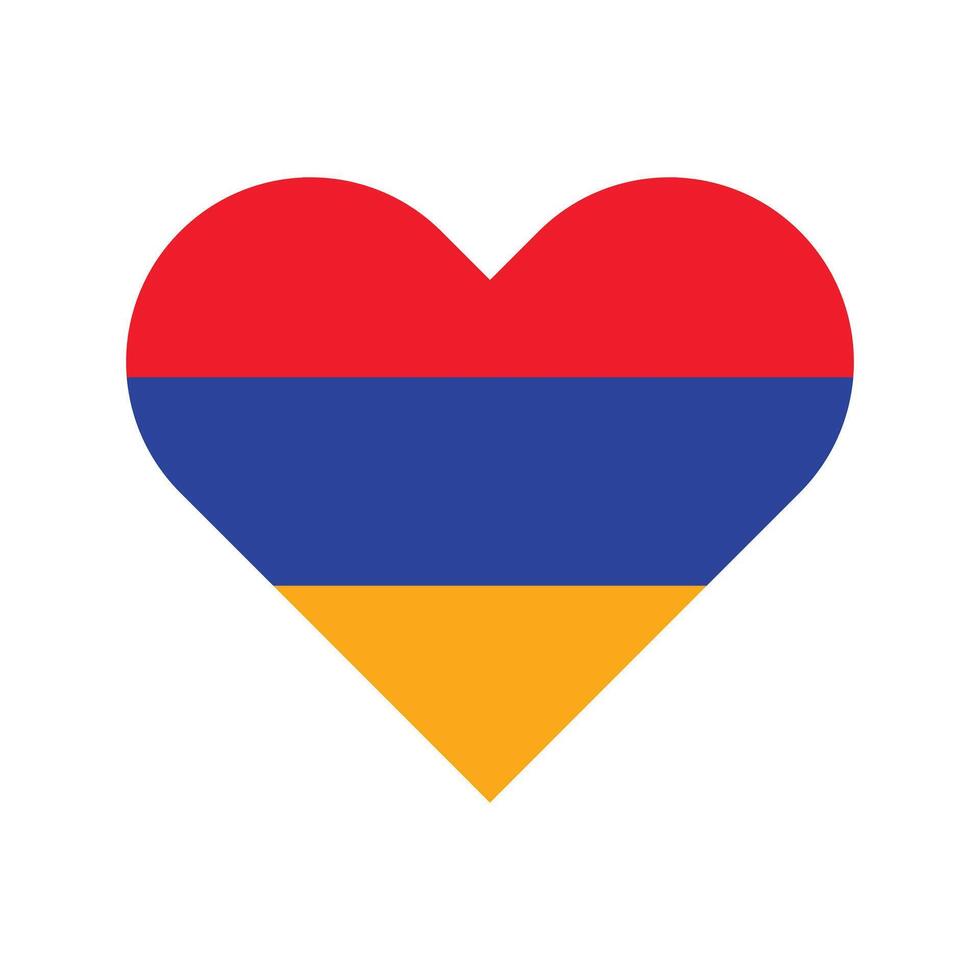 Armenia nacional bandera ilustración. Armenia corazón bandera. vector