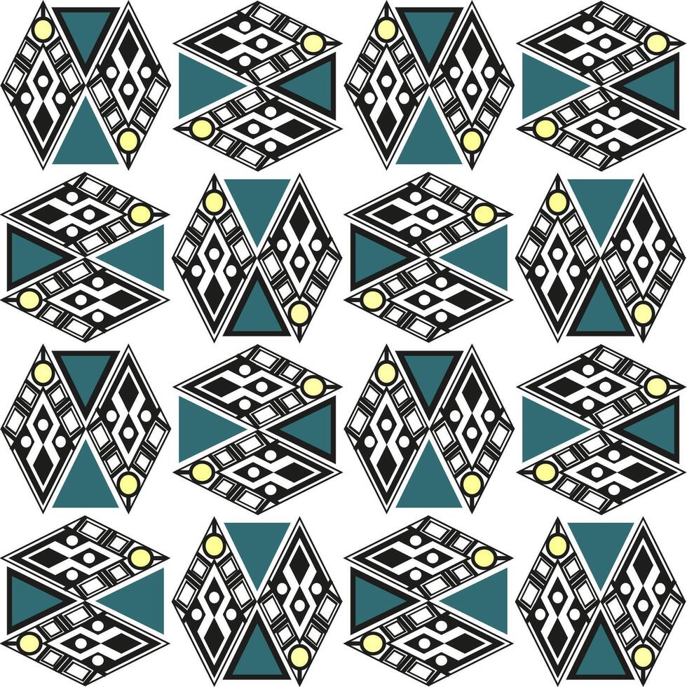 Seamless pattern with patchwork diamonds, reminiscent of precious Art Deco jewelry 2 vector