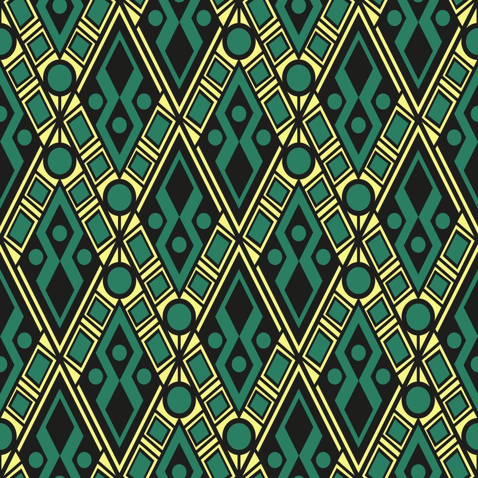 Seamless pattern with patchwork diamonds, reminiscent of precious Art Deco jewelry vector
