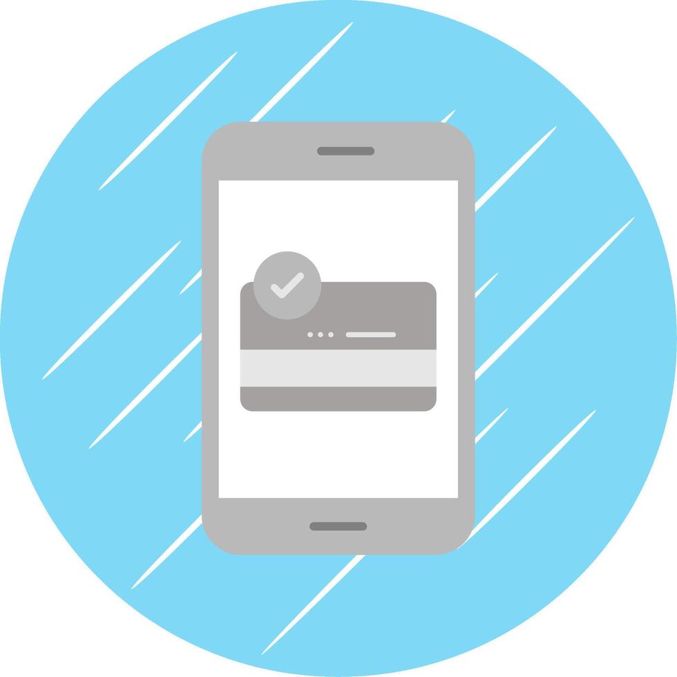 Payment Gateway Flat Blue Circle Icon vector