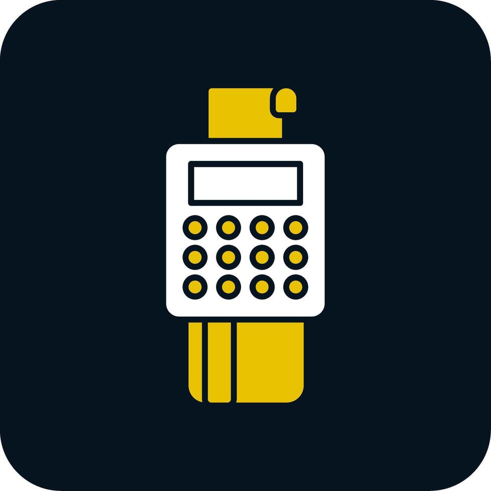 Bank Terminal Glyph Two Color Icon vector