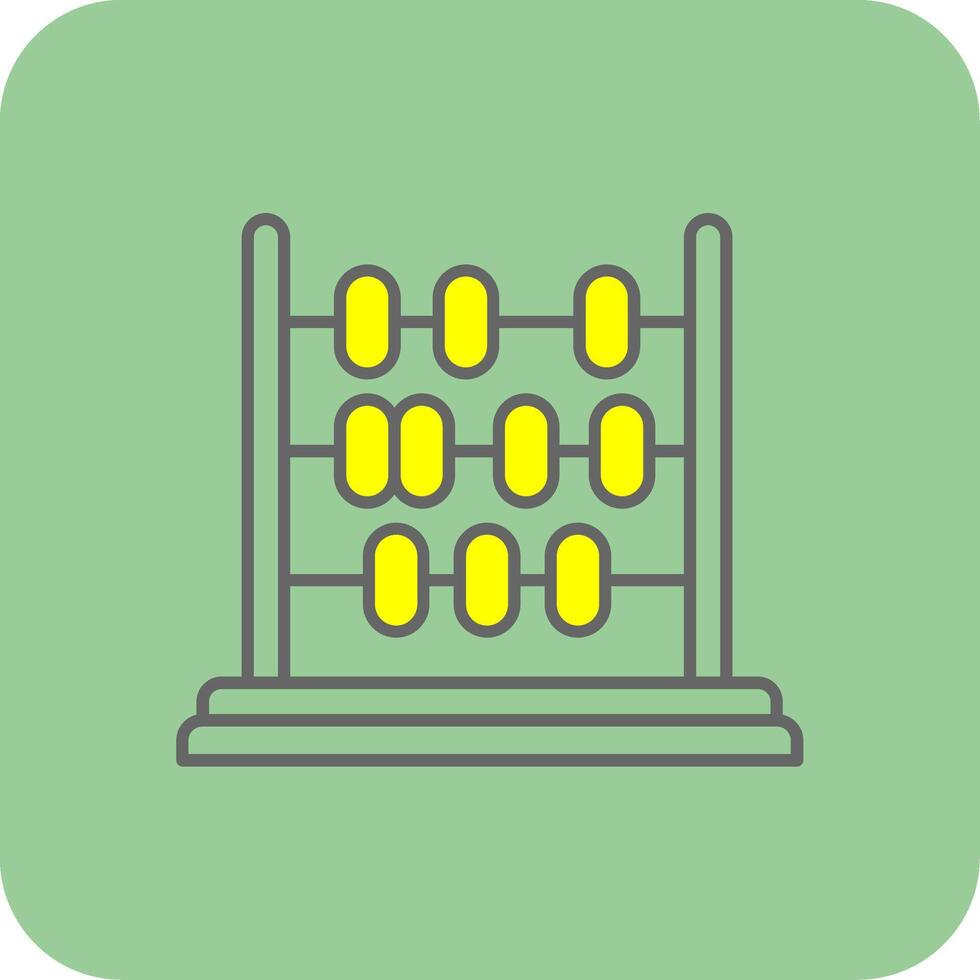 Abacus Filled Yellow Icon vector