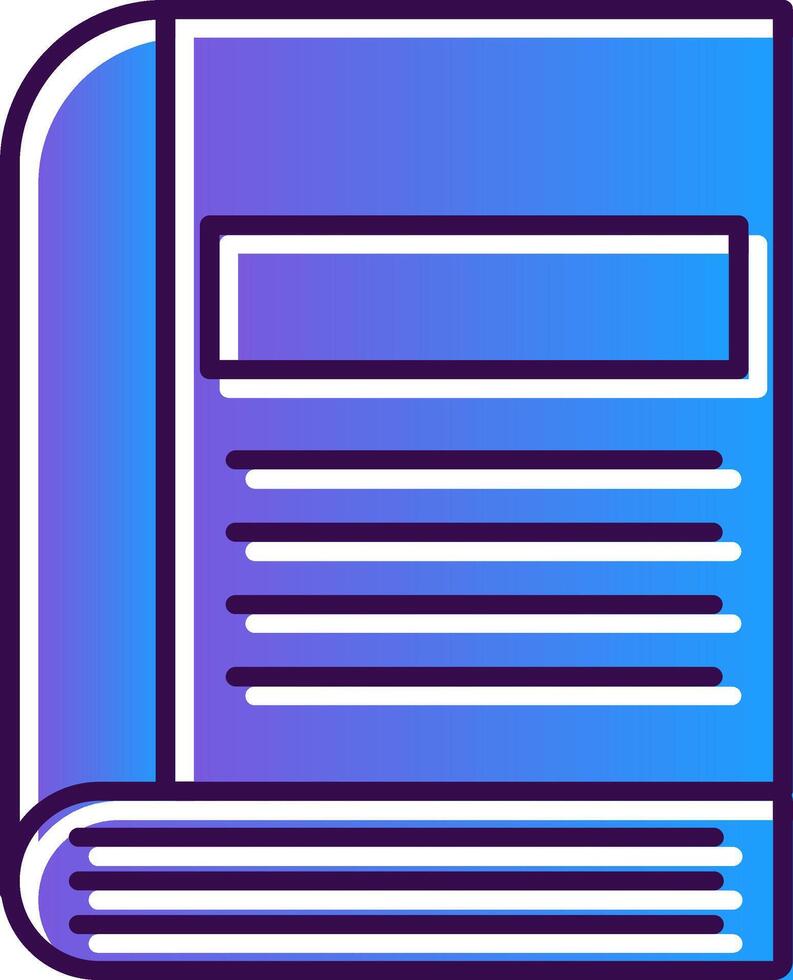 Book Gradient Filled Icon vector